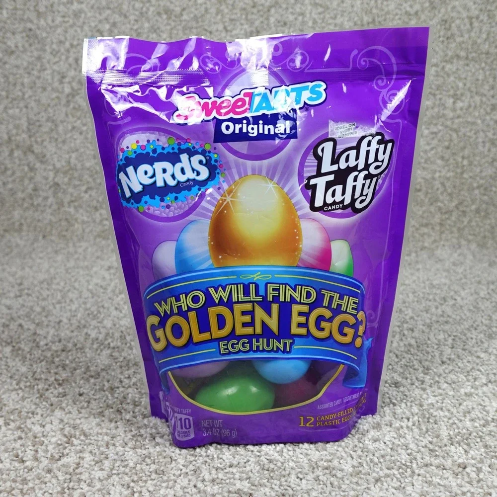 SweeTARTS Nerds Laffy Taffy Easter Egg Hunt 12 Candy Filled Plastic Eggs‎ 3.4oz